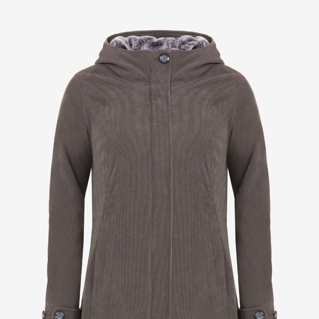 GLASGOW-Wasserdichter Cord Wintermantel für Damen-Elkline-11