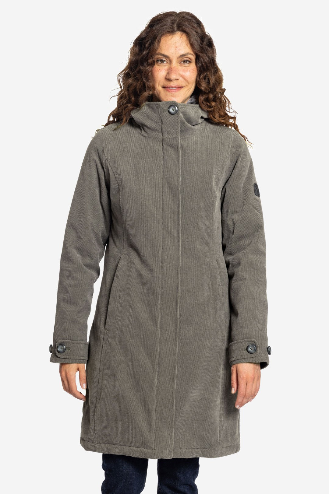 GLASGOW-Wasserdichter Cord Wintermantel für Damen-Elkline-2