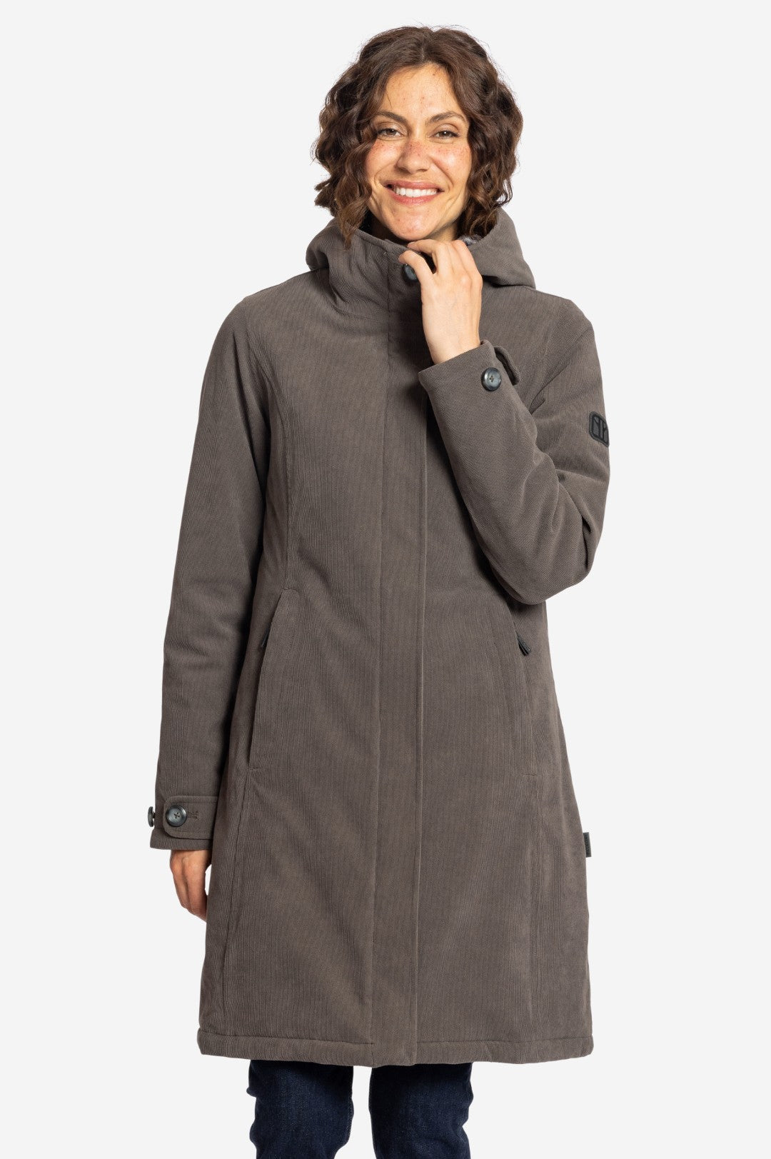 GLASGOW-Wasserdichter Cord Wintermantel für Damen-Elkline-43