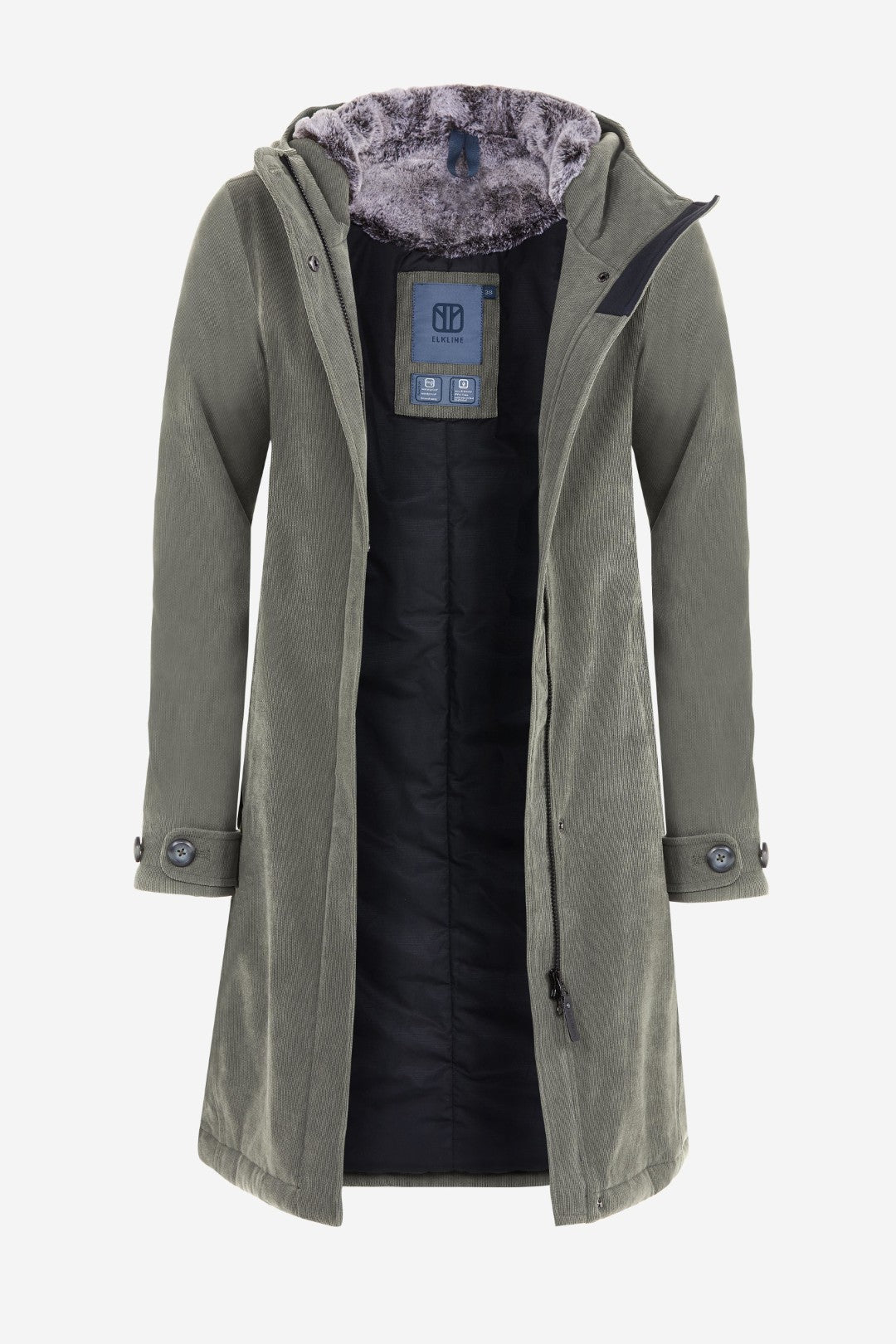 GLASGOW-Wasserdichter Cord Wintermantel für Damen-Elkline-5