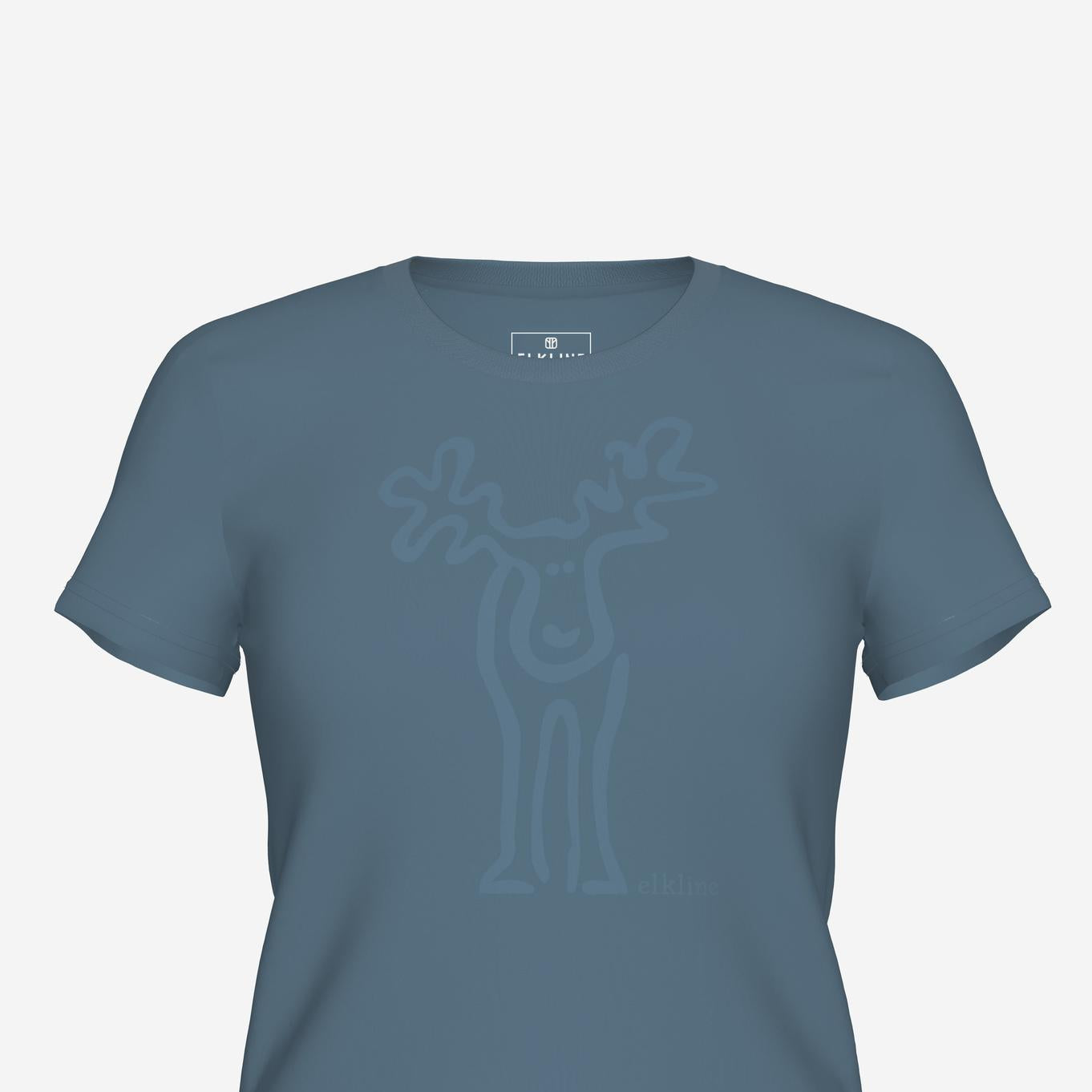 RUDOLFINE-Retro Elch T-Shirt aus reiner Bio-Baumwolle für Damen-Elkline-3