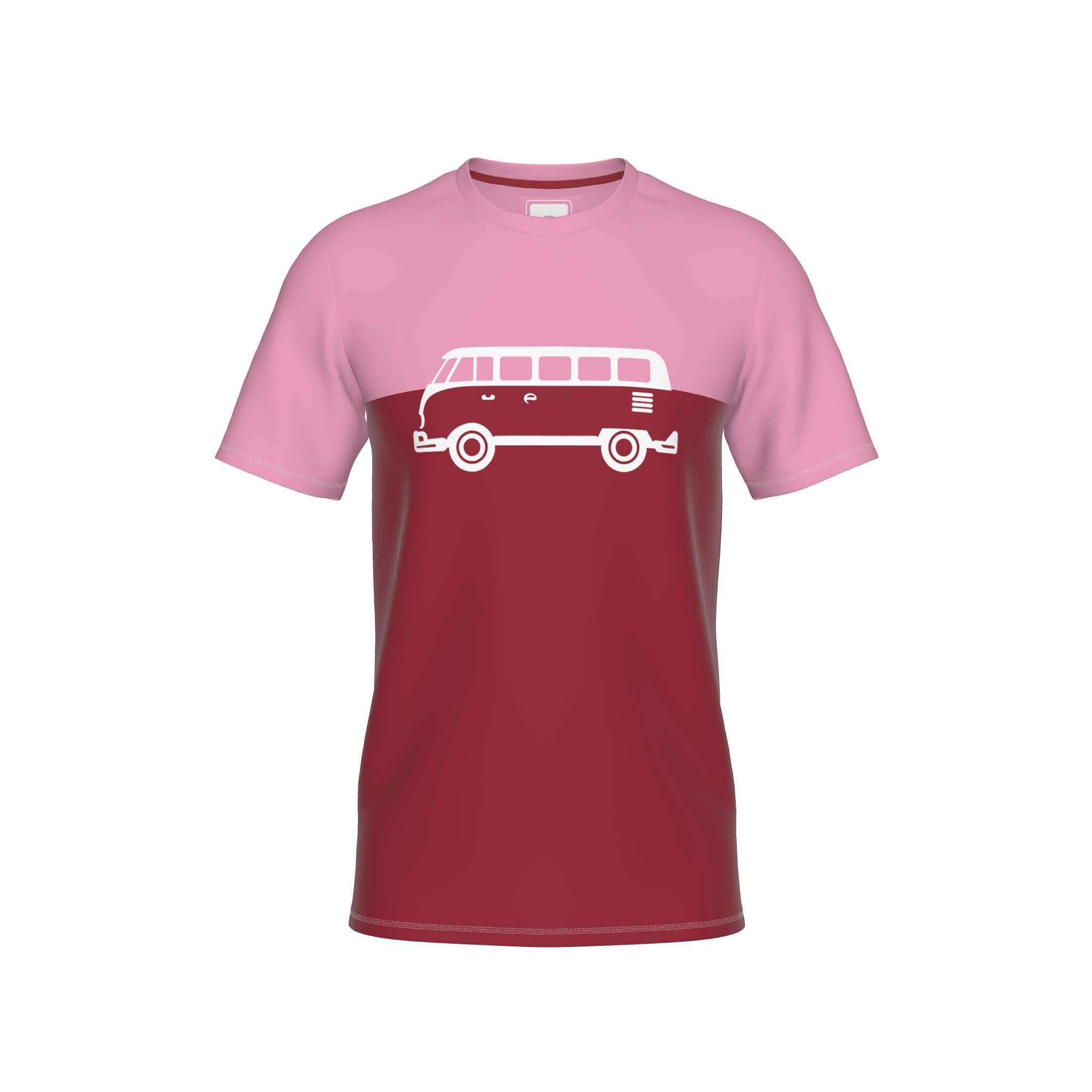 Abfahrt Kids T-Shirt - darkred-pink