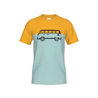 Abfahrt Kids T-Shirt - turquoise-oldgold