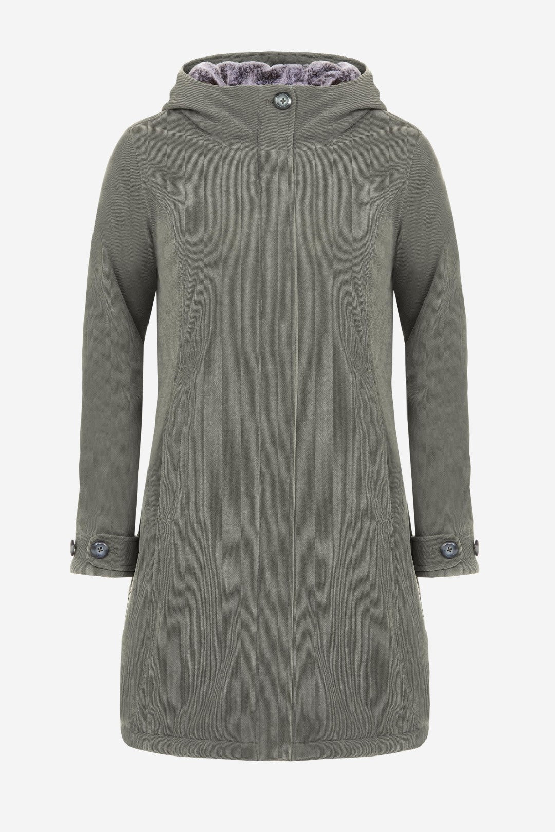 GLASGOW-Wasserdichter Cord Wintermantel für Damen-Elkline-1