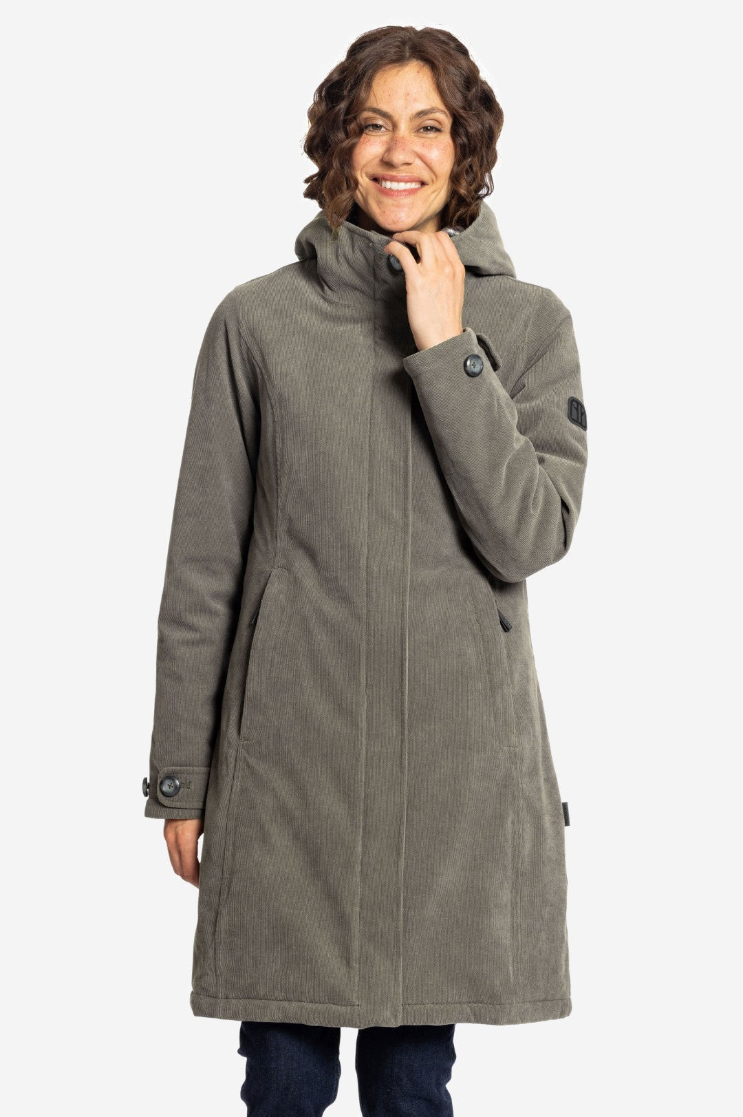 GLASGOW-Wasserdichter Cord Wintermantel für Damen-Elkline-16
