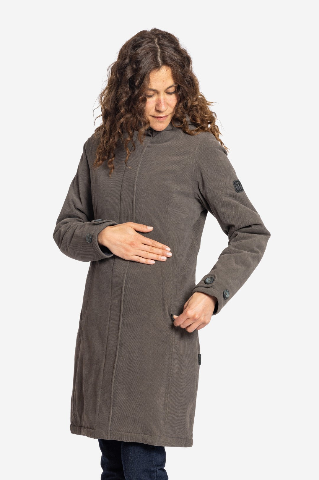 GLASGOW-Wasserdichter Cord Wintermantel für Damen-Elkline-42