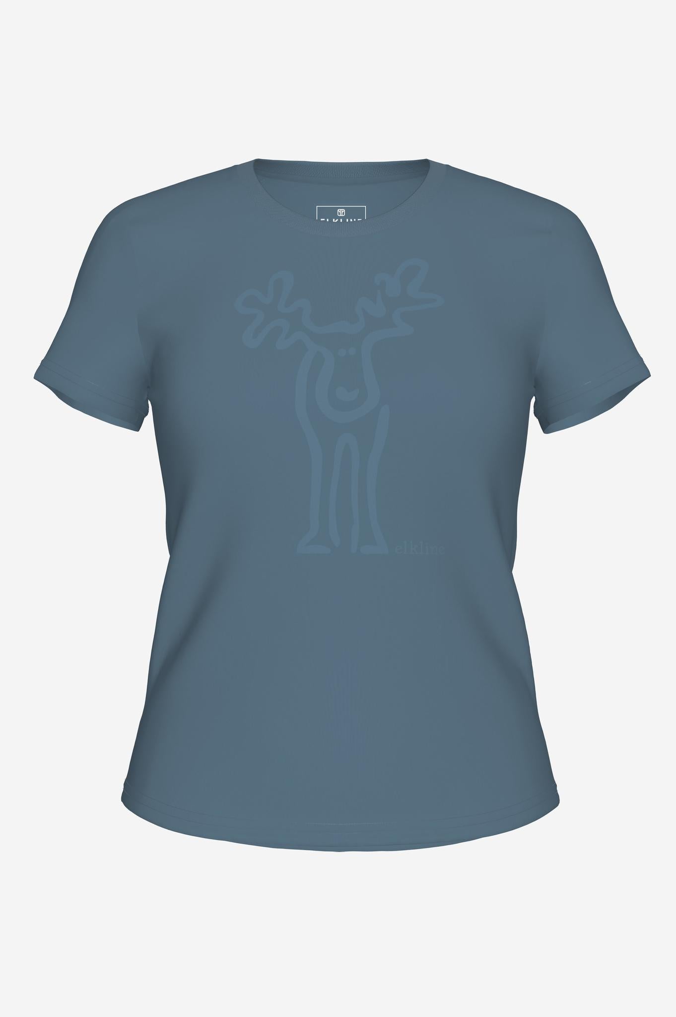 RUDOLFINE-Retro Elch T-Shirt aus reiner Bio-Baumwolle für Damen-Elkline-3