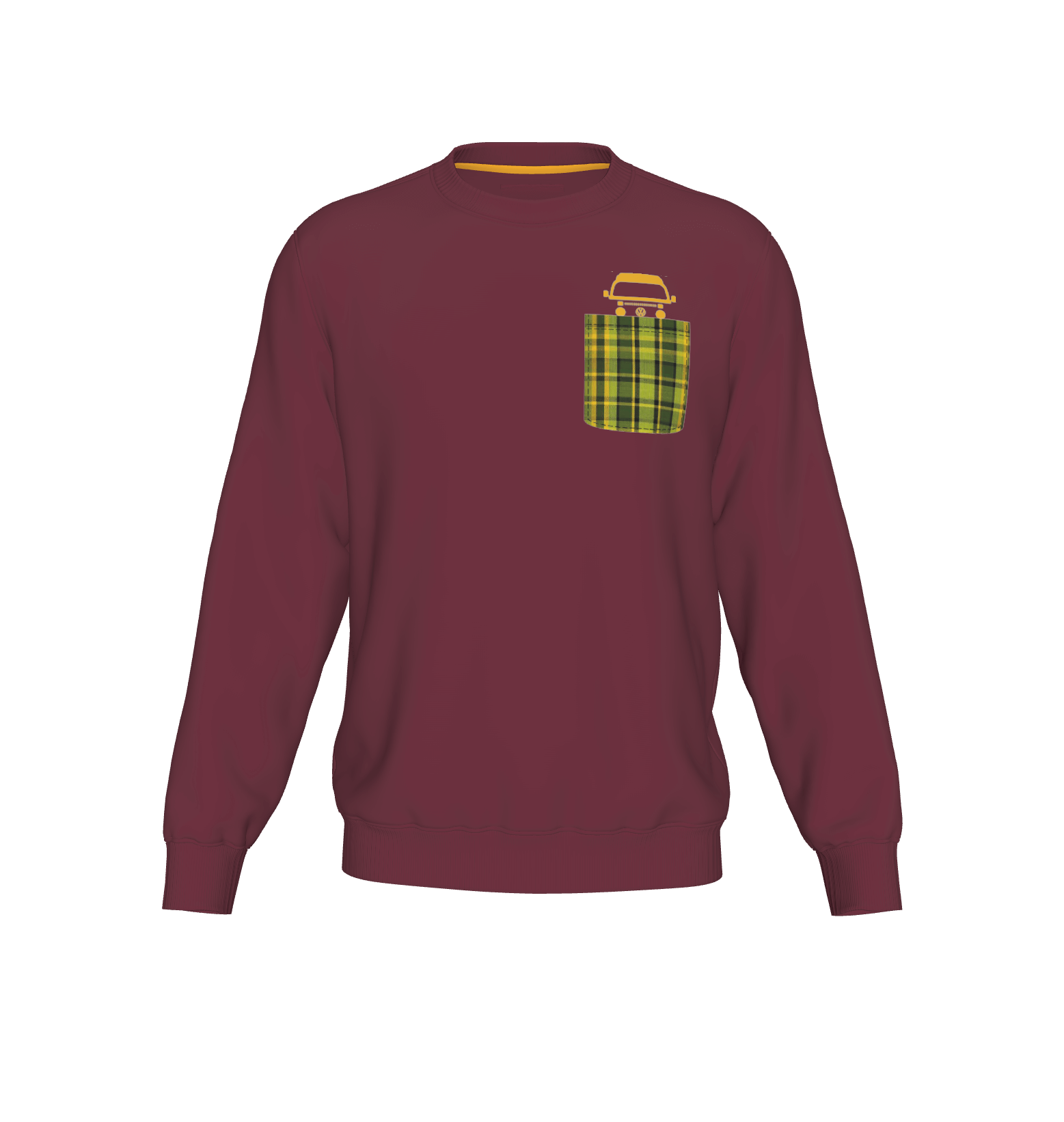 Vanaufsherz Men Crew Neck - nightred