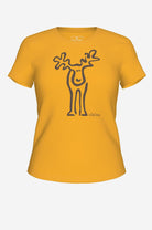 RUDOLFINE-Retro Elch T-Shirt aus reiner Bio-Baumwolle für Damen-Elkline-1