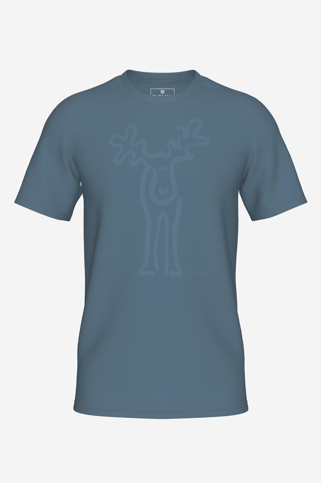 RUDOLF-Retro Elch T-Shirt aus reiner Bio-Baumwolle für Herren-Elkline-3