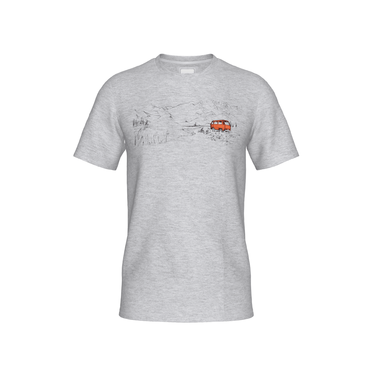 Seeyou - Herren T-Shirt Greymelange