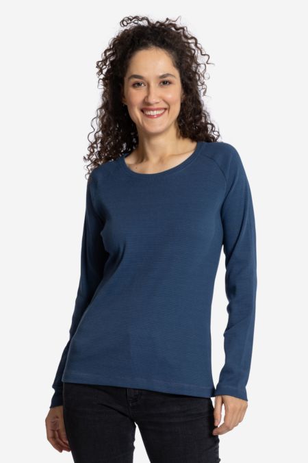 bluemelange Langarmshirt für Elkline Mix Damen FREE aus FEEL - Bio-Baumwoll