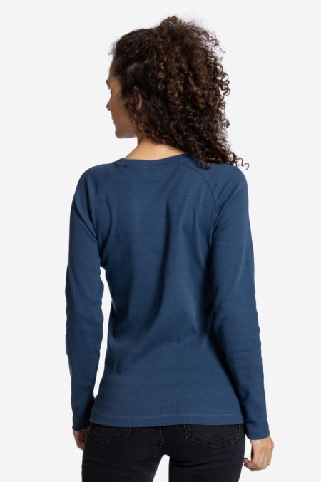 FEEL FREE Langarmshirt aus Bio-Baumwoll Mix für Damen bluemelange - Elkline