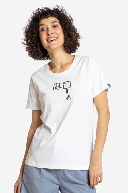 white aus Bio-Baumwolle für Elkline - Damen reiner T-Shirt SEEMAEN