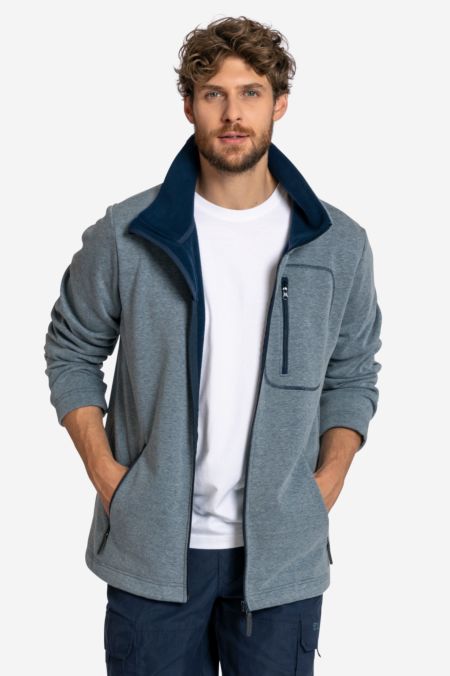STRAIGHT ON Fleecejacke für Herren bluemelange - Elkline