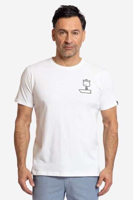 MAEN AUF SEE T-Shirt aus reiner Bio-Baumwolle für Herren white - Elkline