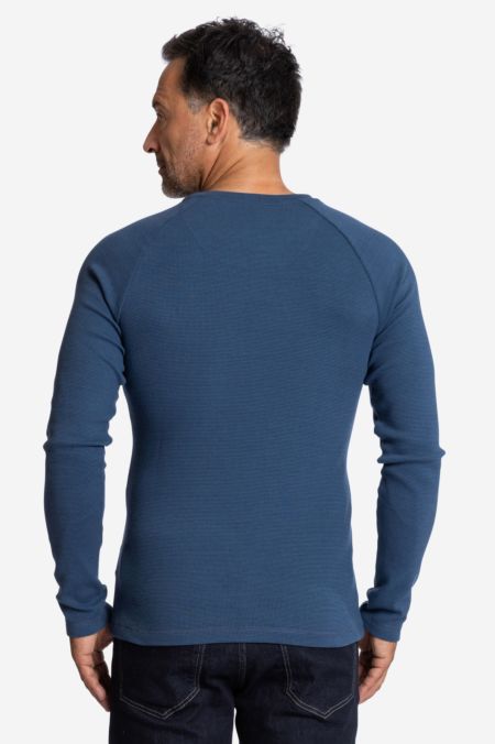 LONGSLEEVE Langarmshirt aus Bio-Baumwoll Mix für Herren bluemelange -  Elkline