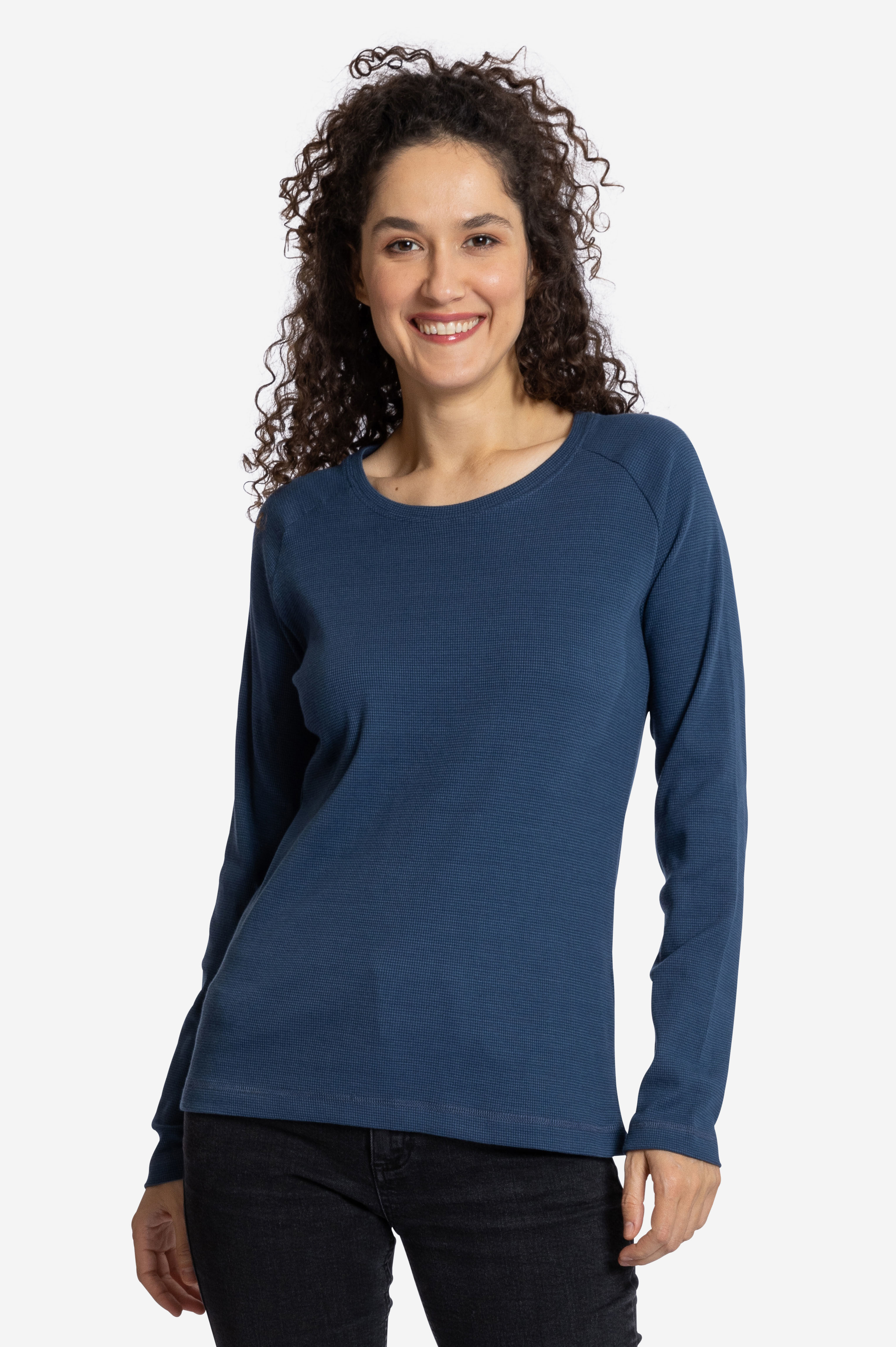 Mix aus FREE Elkline - für Damen bluemelange Bio-Baumwoll Langarmshirt FEEL