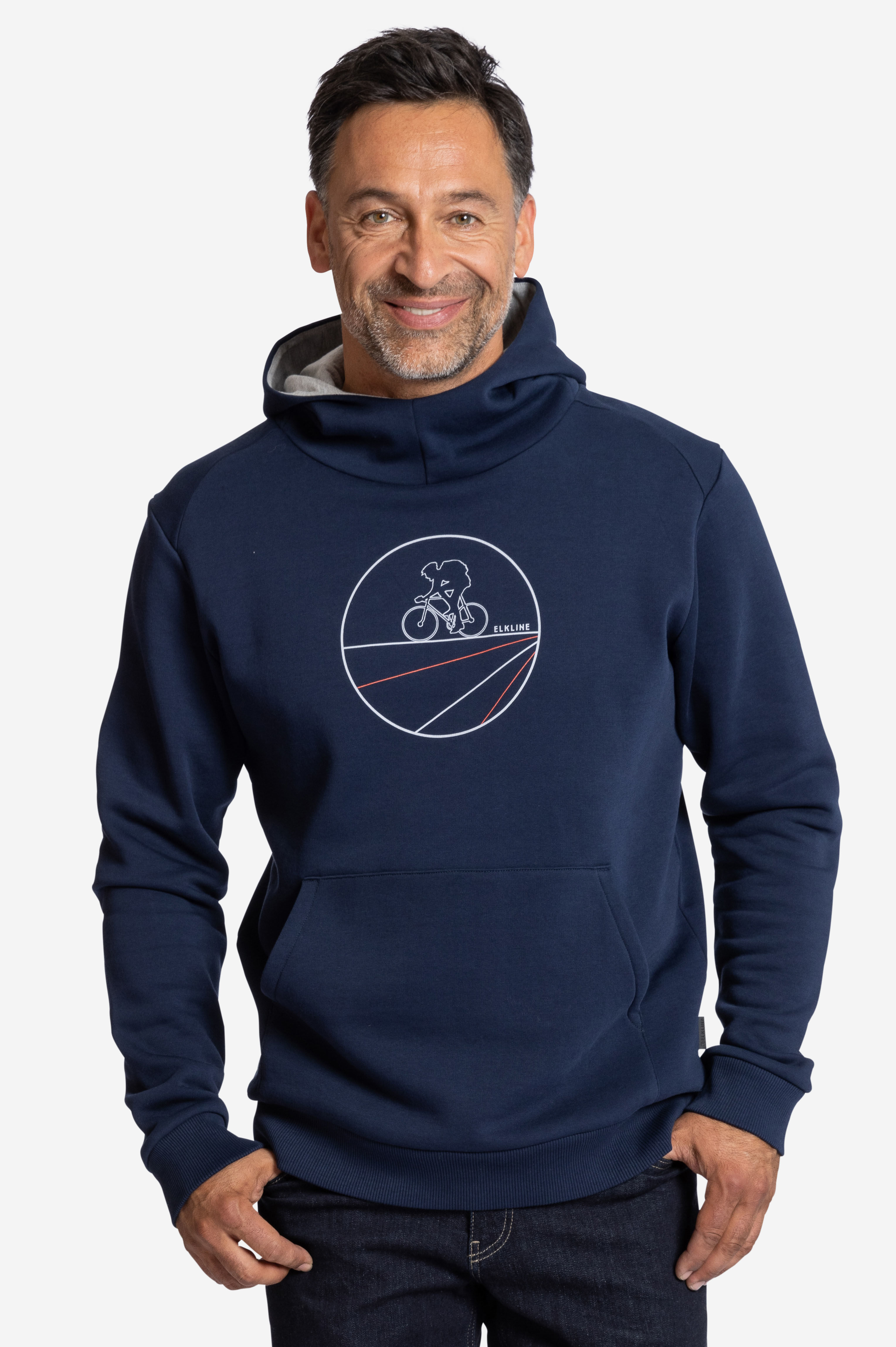 FIETS Hoodie aus Bio Baumwoll Mix fur Herren blueshadow Elkline